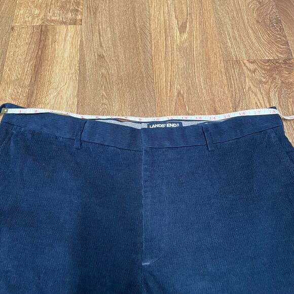 Lands End Mens Navy Blue Corduroy Pants Traditional Fit Classic Trousers 37Wx29L - Picture 5 of 9